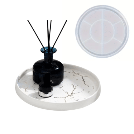 Jesmonite silikona forma šķīvja formas paliktnim, Ø 17,2 cm