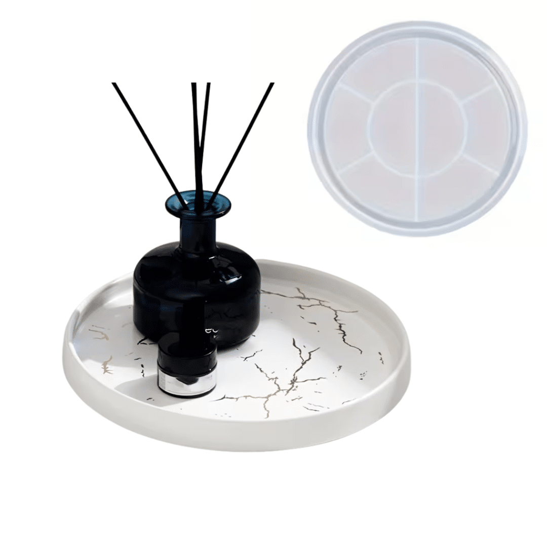 Jesmonite silikoninė forma lėkštės formos padėkliuko liejimui, ø 17,2 cm CraftShop