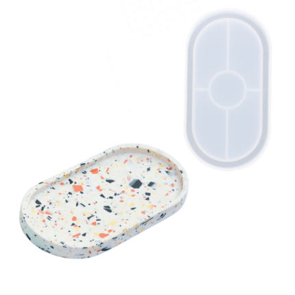 Jesmonite silikona forma paliktņa liešanai, 9,4 × 17,8 cm