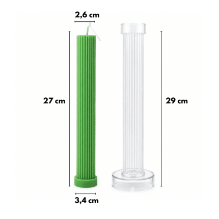 Plastmasas forma plānām galda svecēm 25 x 2,2 cm