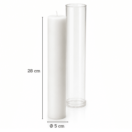 Plastmasas forma cilindriskai svecei, Ø 50 × 280 mm