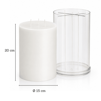 Liela plastmasas veidne cilindriskai 3 daktīšu svecei, Ø 150 × 200 mm