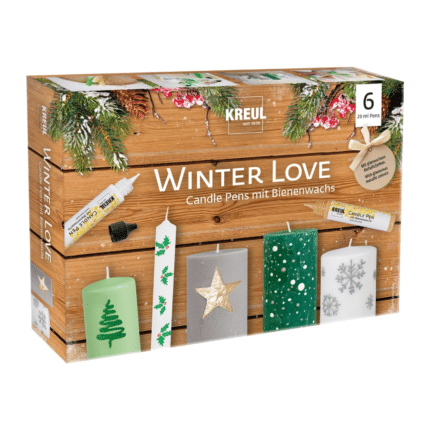 Sveču dekorēšanas pildspalvu komplekts KREUL Winter Love, 6 × 29 ml